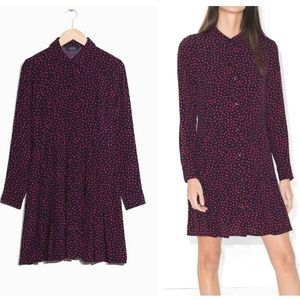 Paris Atelier & other stories Pleated Shirt Dress Heart Print